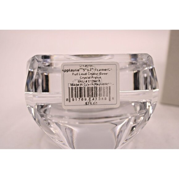 NEW LENOX Ovations Applause Crystal Desk Clock 3x3" With Box New Battery - Picture 6 of 9